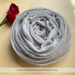 Crinkled cotton hijab- slate