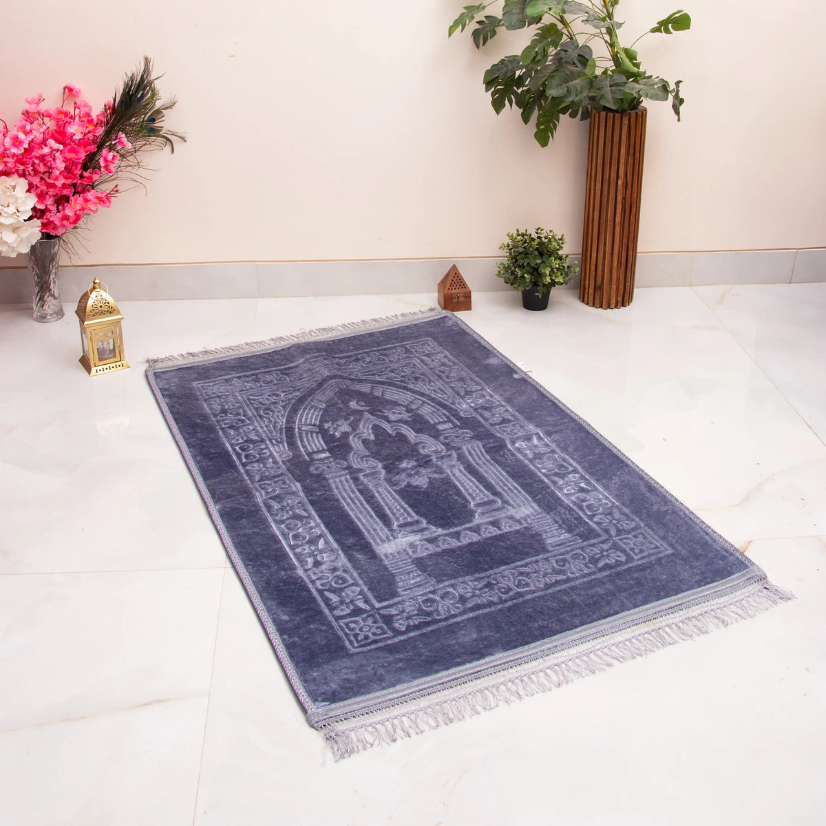 prayer mat- grey