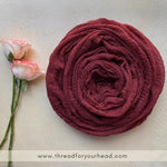 Crinkled cotton hijab- retro pink