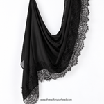 Lace Modal Hijab - Black
