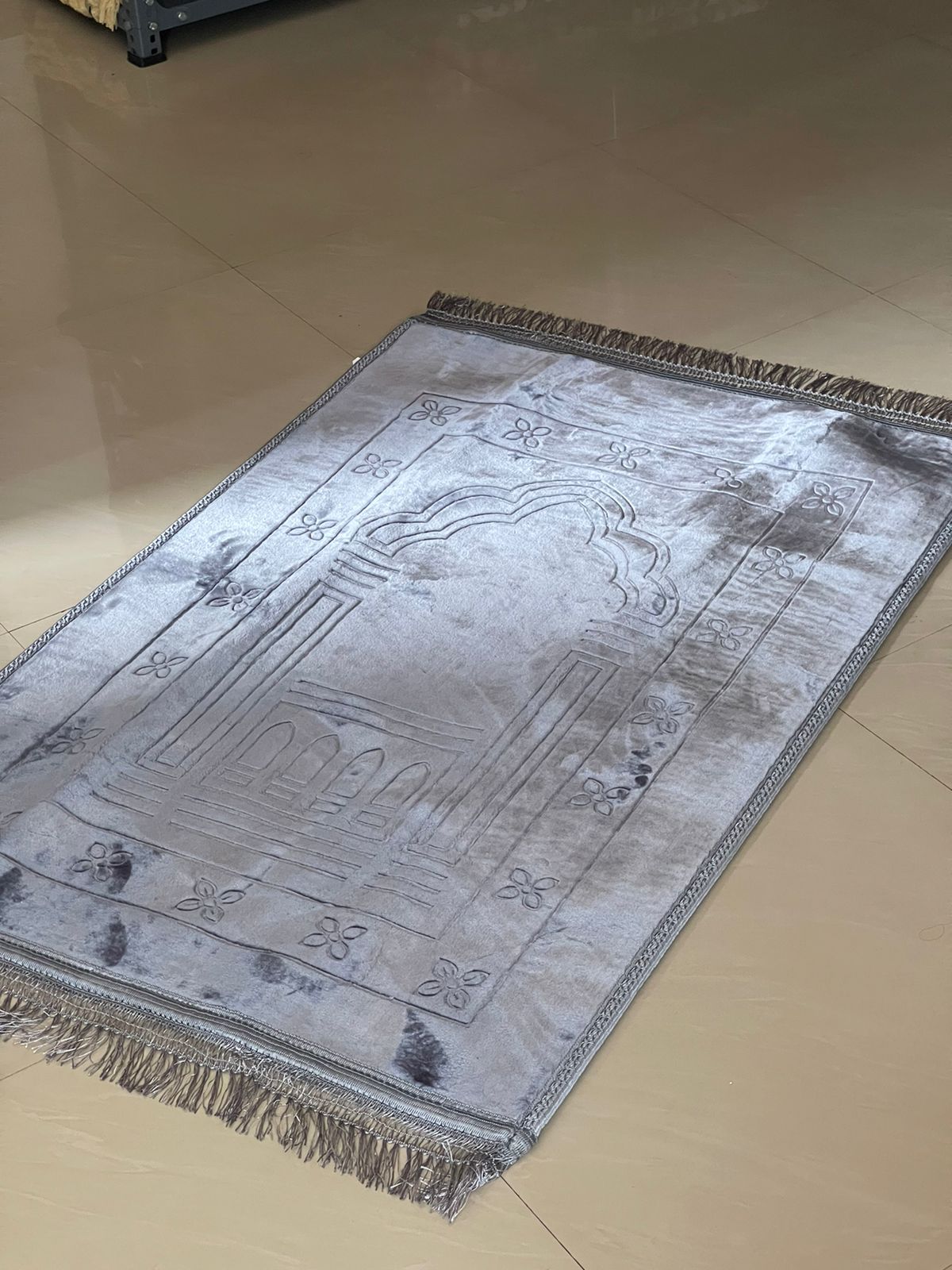 prayer mat- grey