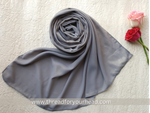 Grey Shine- Metallic Georgette