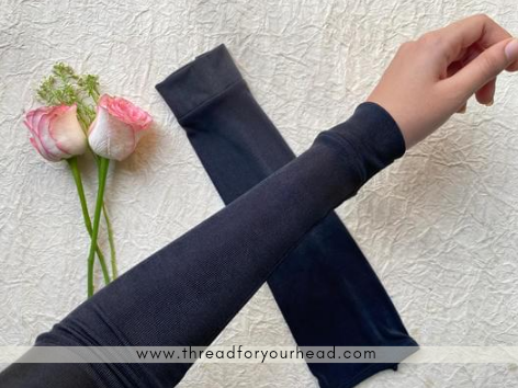 BLACK SOFT JERSEY SLEEVE EXTENDER