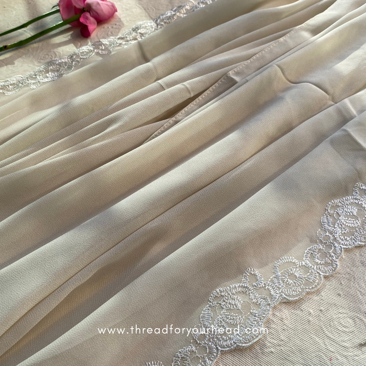 Beige- Rosette Hijab