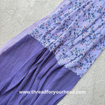 Lavender - Floral pleated georgette
