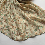 Printed Floral Cotton - Beige