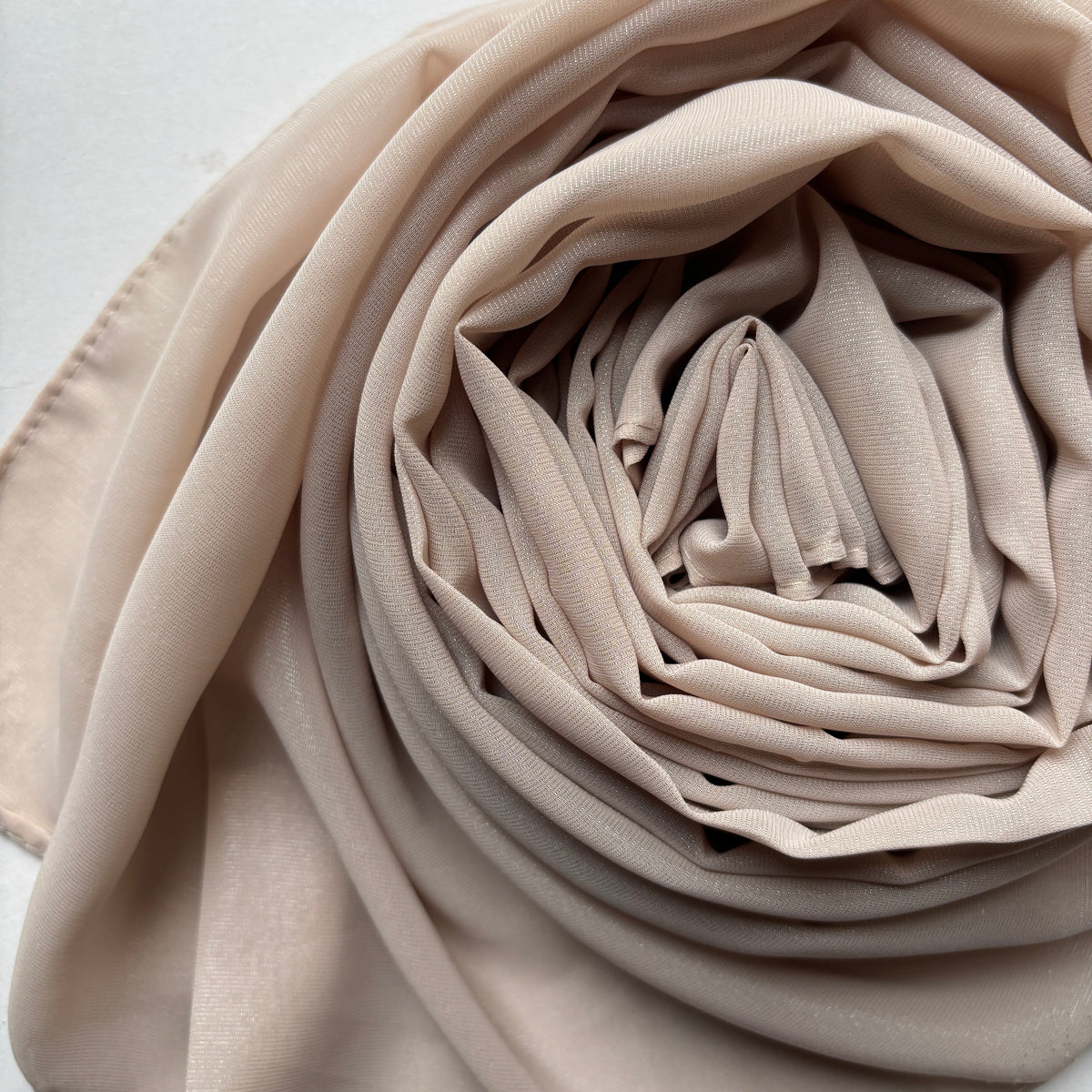 Chiffon Shimmer Hijab - Light Gold