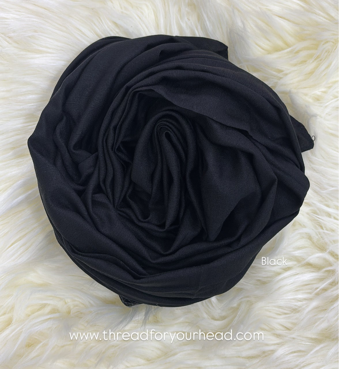 Black - Modal cotton hijab