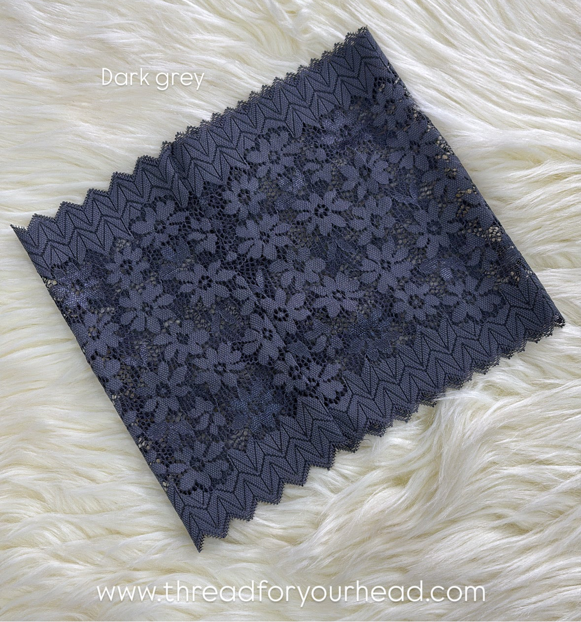 Dark Grey -Lace tube cap