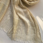 Ivory -Ombre Pleated Shimmer Hijab