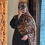Leopard Modal Hijab - Desert Sand