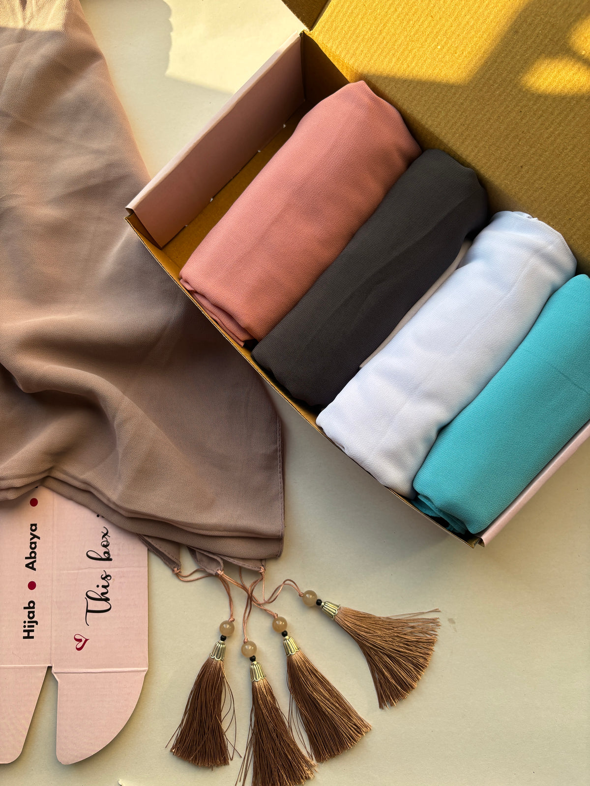 Zahra - Hijab Box ( Tassel Malaysian Georgette)