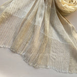 Offwhite -Ombre Pleated Shimmer Hijab