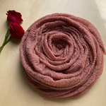 Crinkled cotton hijab- coral