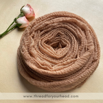 Crinkled cotton hijab- wheat