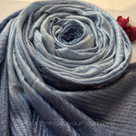 Indigo -Ombre Pleated Shimmer Hijab