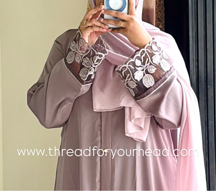 Mauve - Sequin Handwork abaya