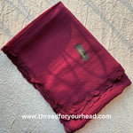 berry- Lace Georgette hijab