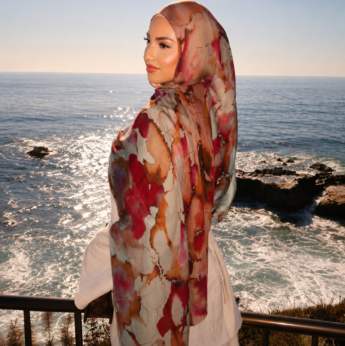 Watercolor premium modal hijab