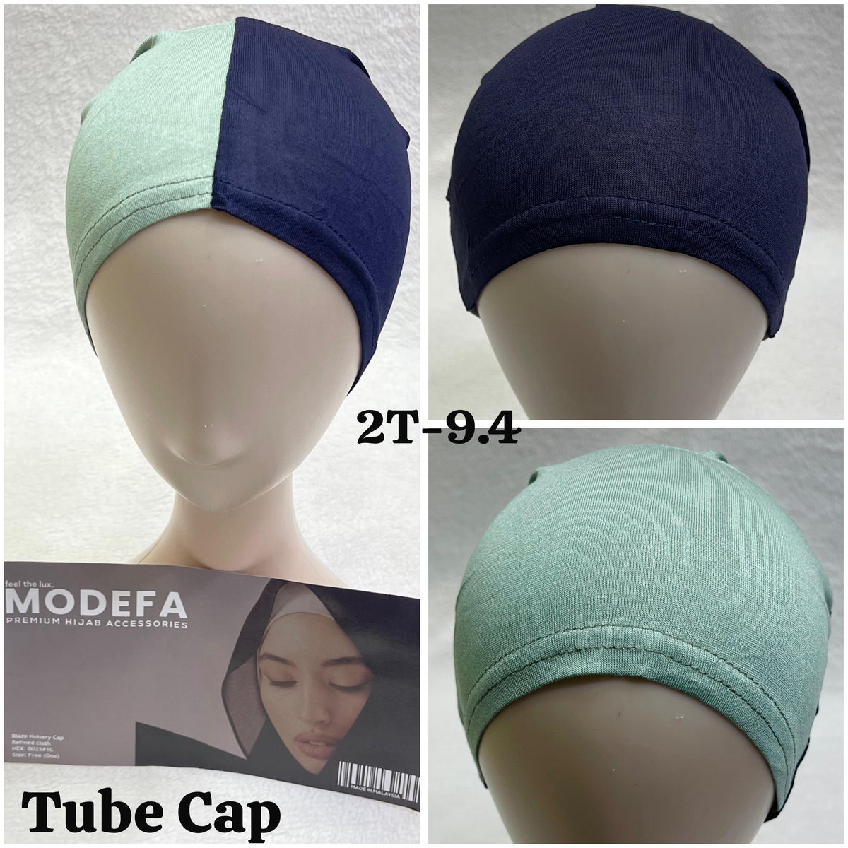Navy and Persian Blue - 2 in 1 Tube cap