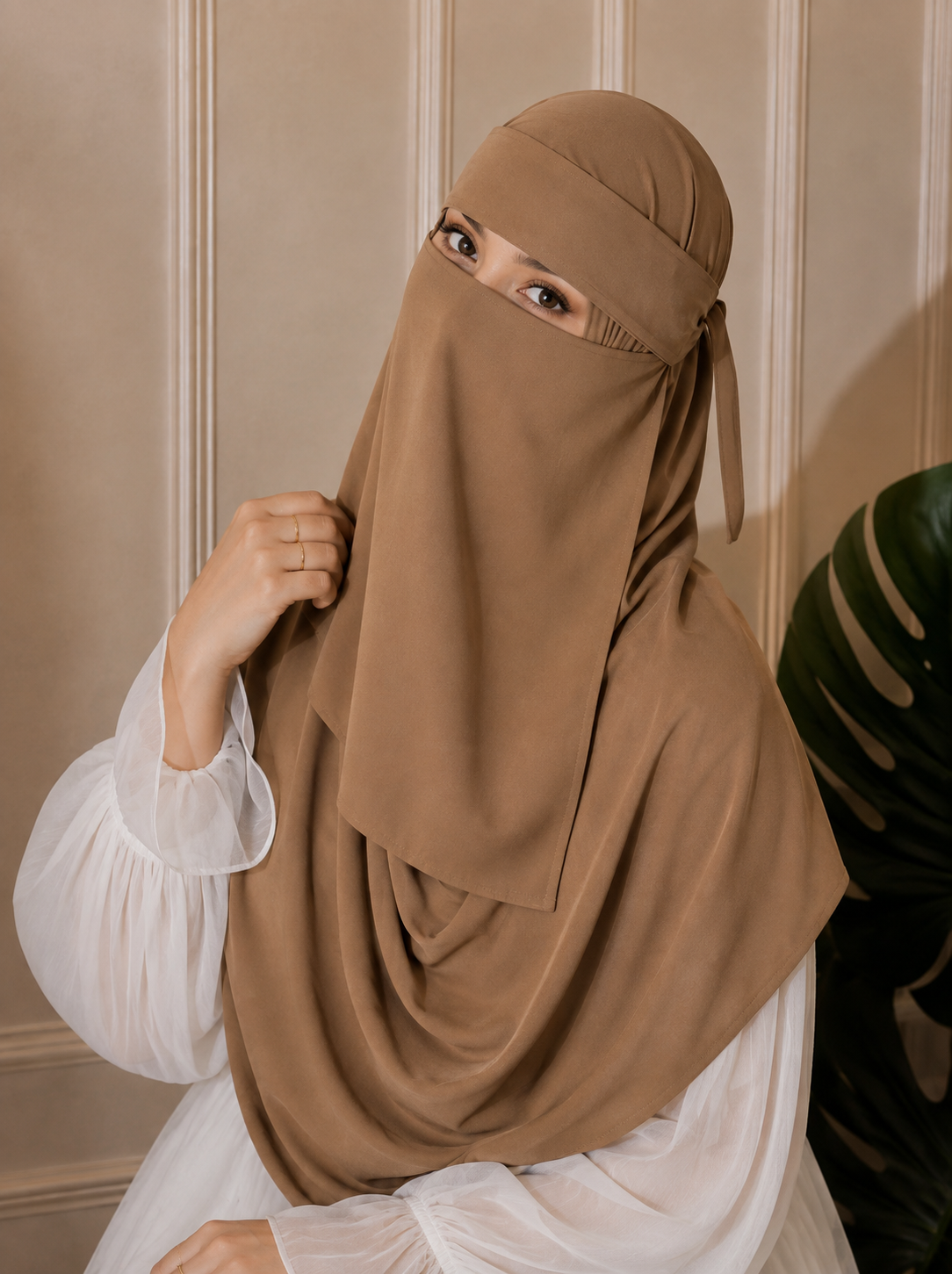 Hijab and Naqab set - Nude