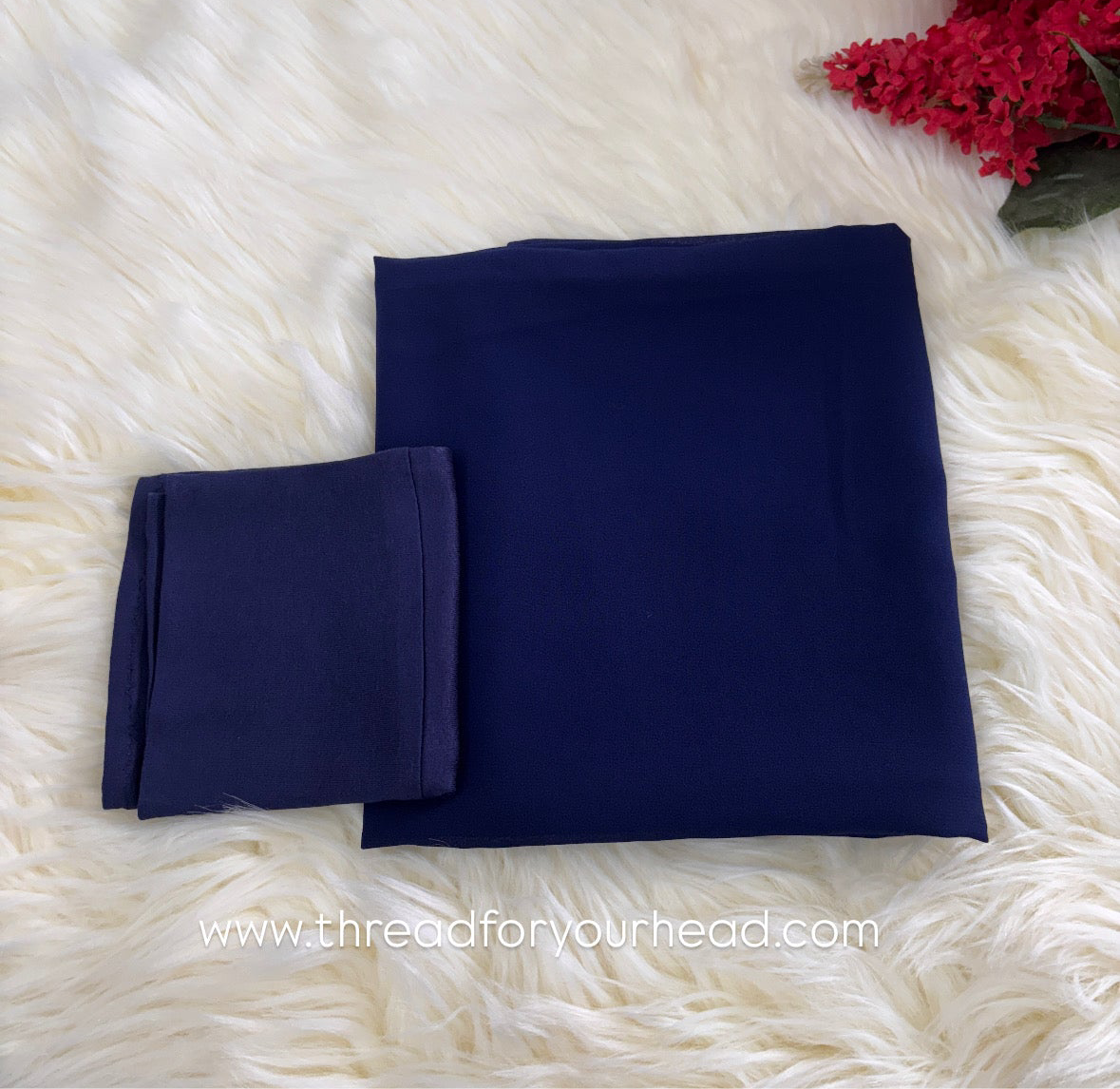 Navy- Hijab & Cap set