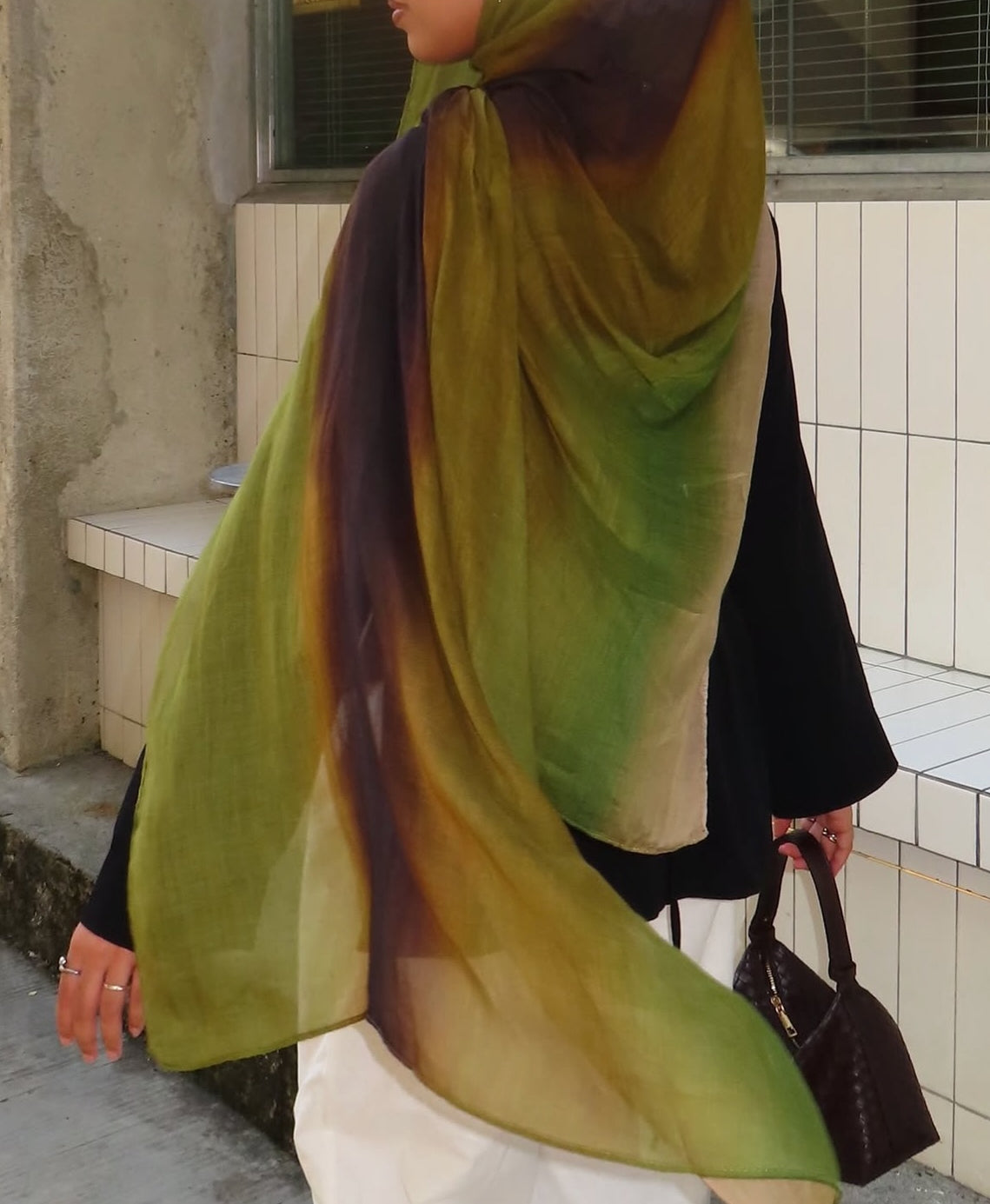 Olive ombre premium modal hijab