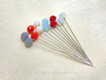 PEARL CRYSTAL PIN - set of 12
