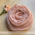 Crinkled cotton hijab- salmon