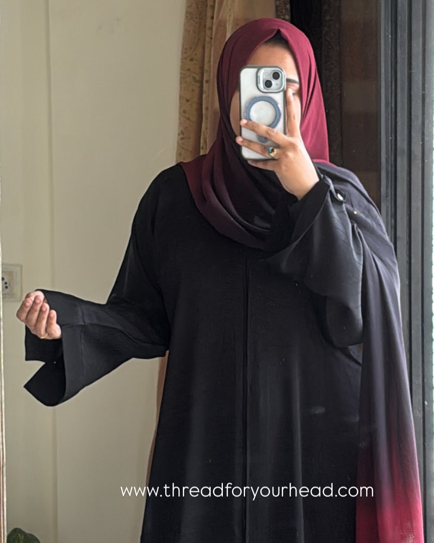 Black - Basic Texture Abaya