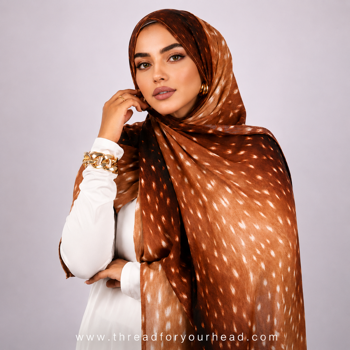 Fawn Georgette Hijab
