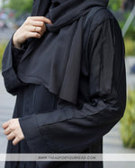 Black Pleats Abaya