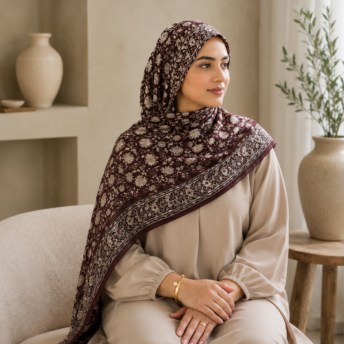Sadabahar Pashmina premium modal hijab
