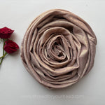 Caramel-Satin Shimmer Hijab