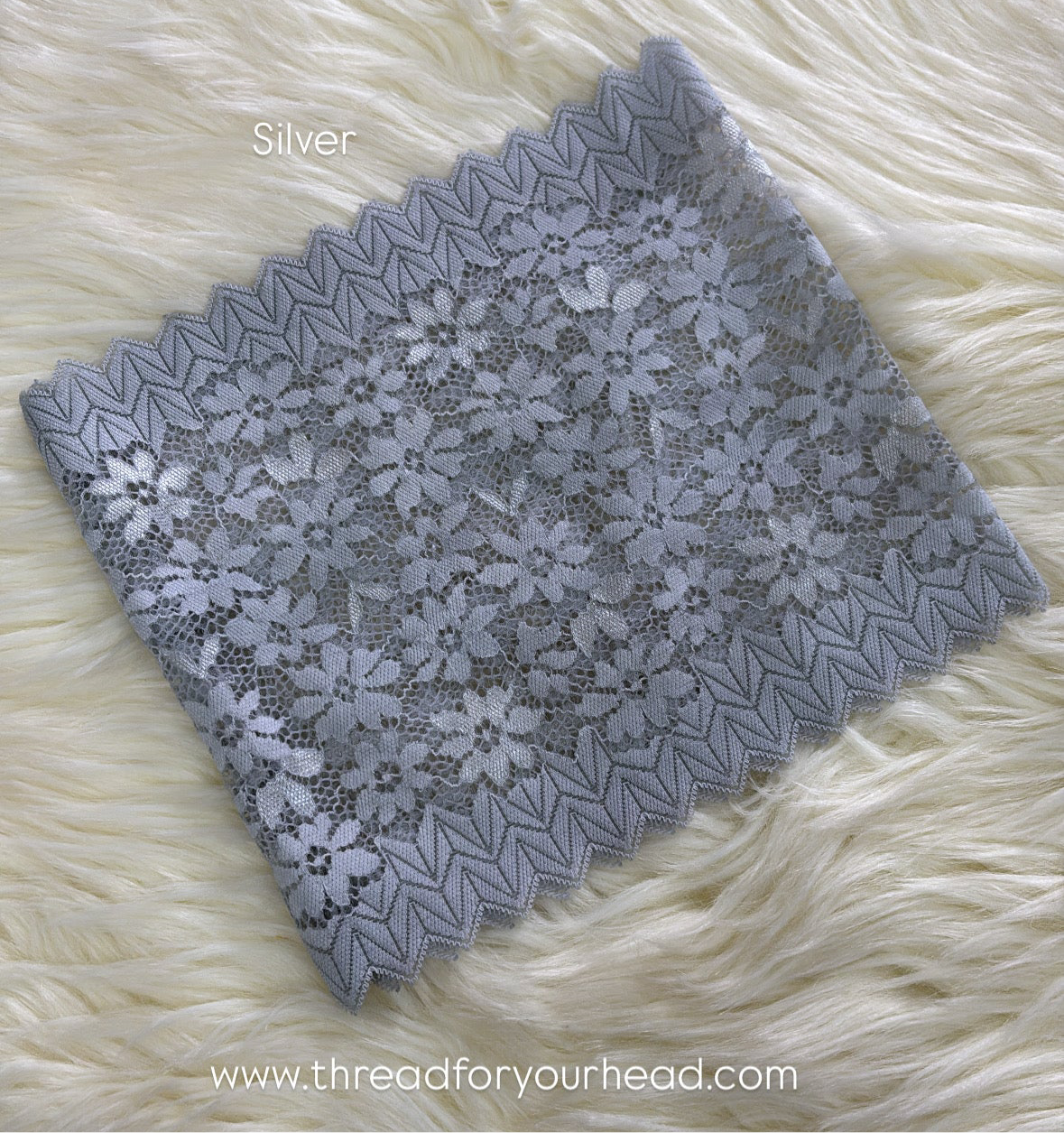 Silver -Lace tube cap