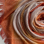 Tangerine -Ombre Pleated Shimmer Hijab