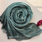 Forest Green -Ombre Pleated Shimmer Hijab