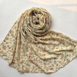 Printed Floral Cotton - Beige