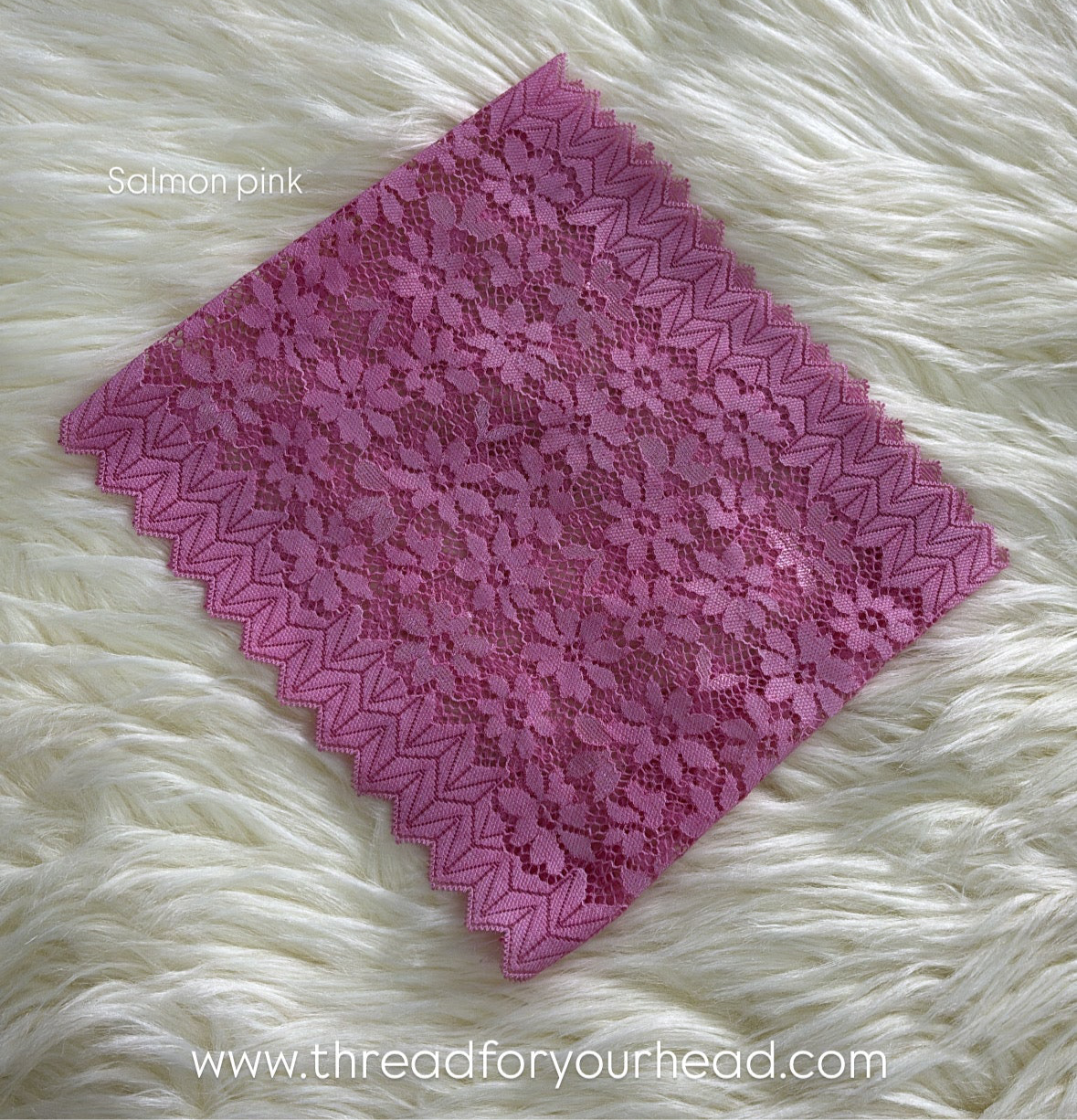 Salmon Pink -Lace tube cap