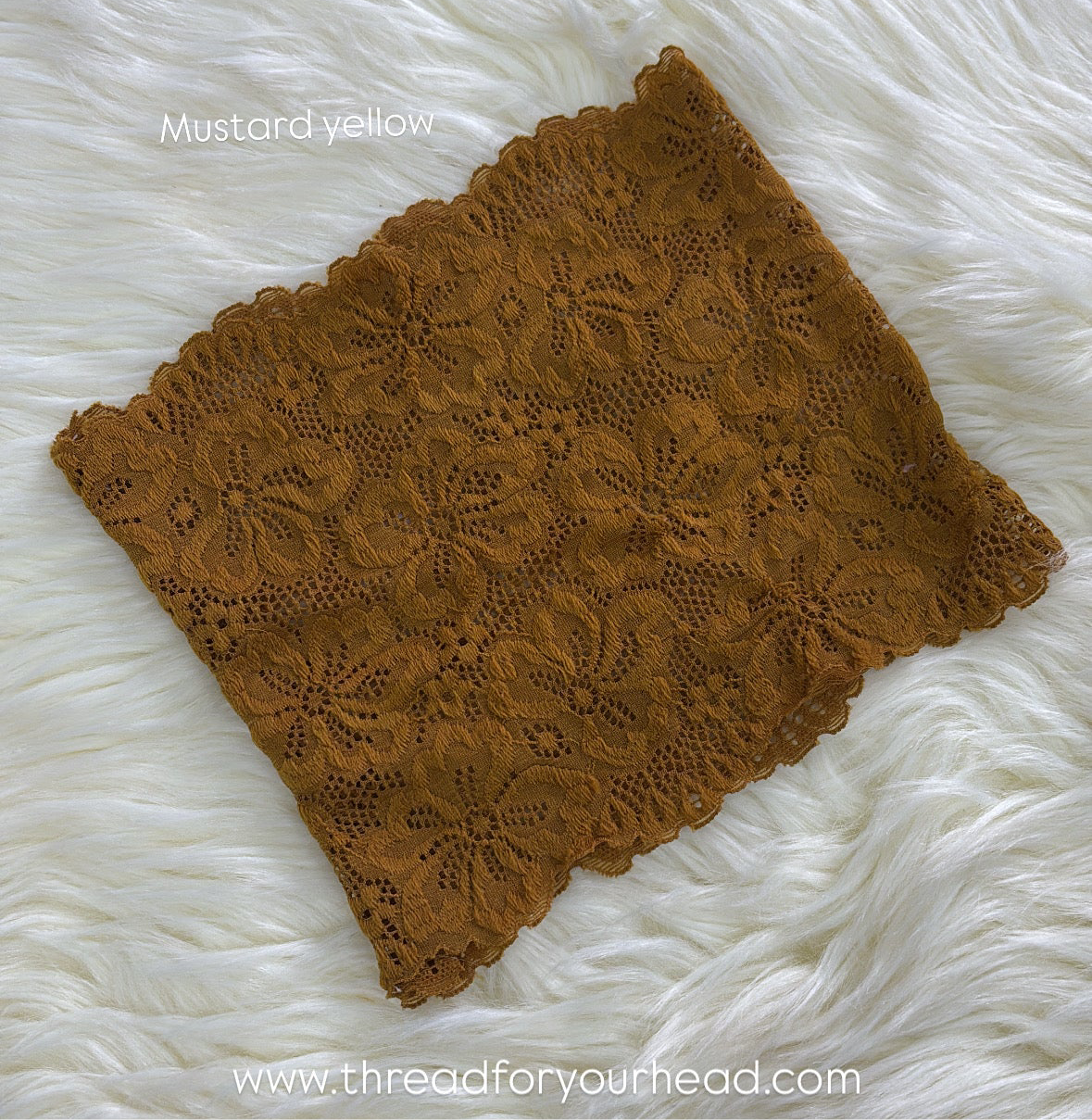 Mustard -Lace tube cap