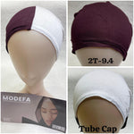Maroon and white- 2 in 1 Tube cap