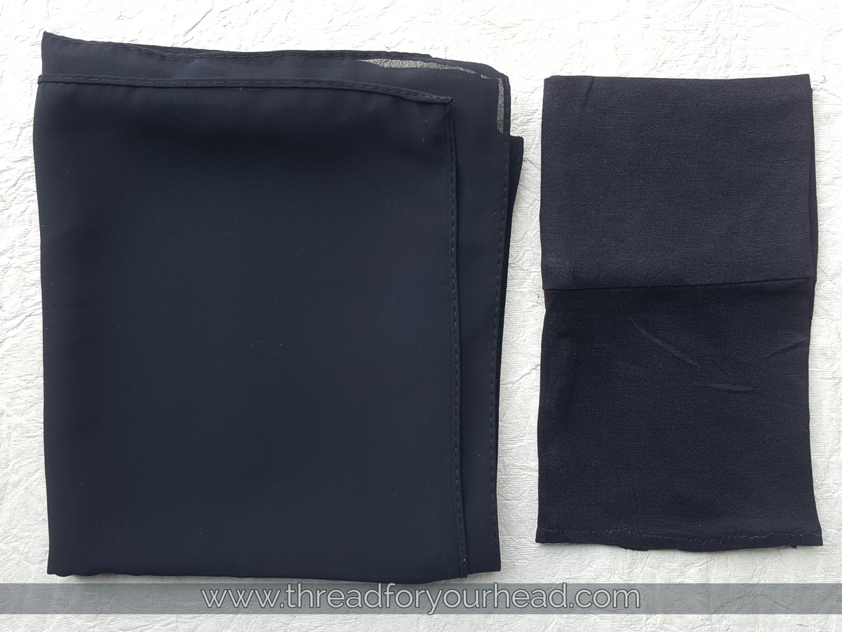 Black - Hijab &Cap Set