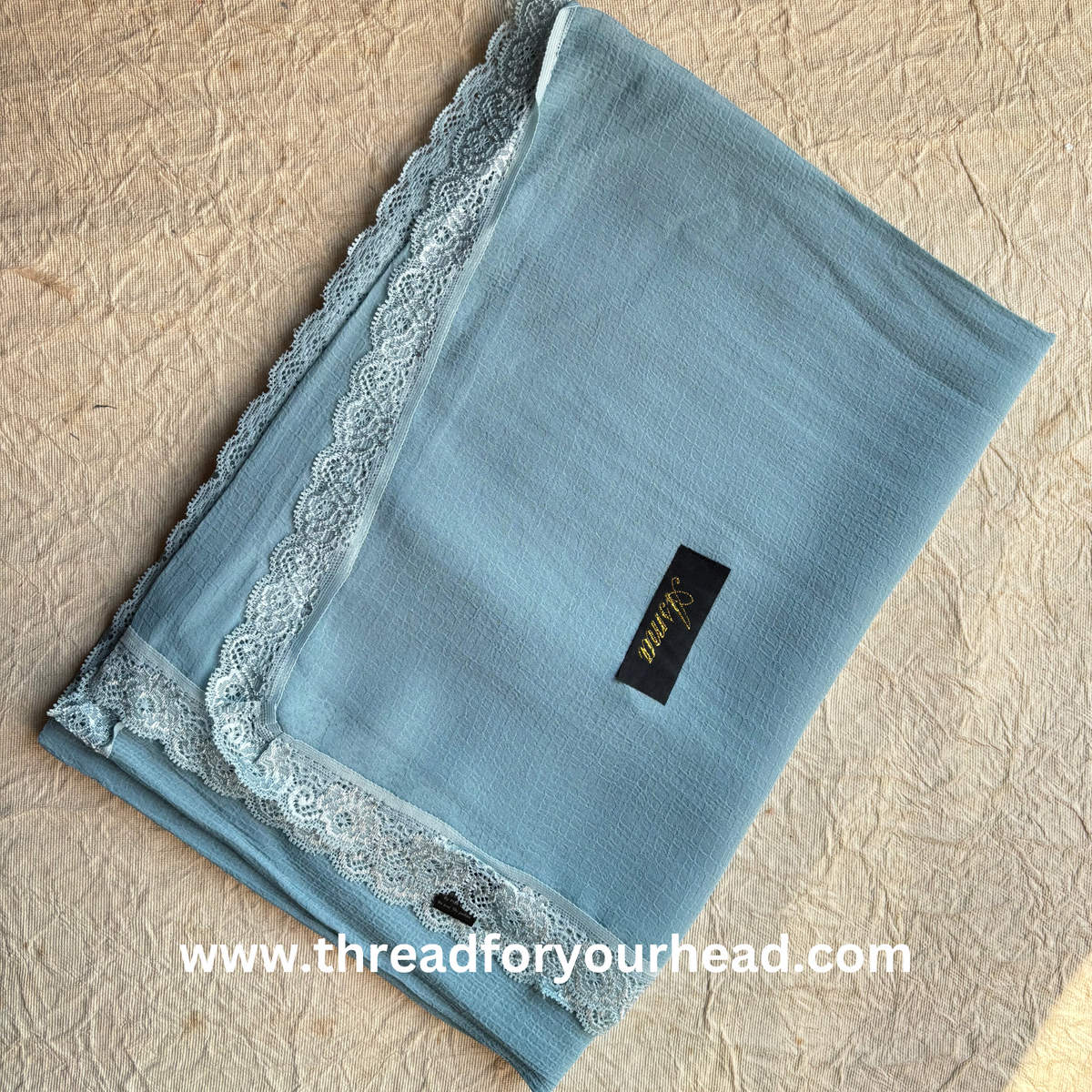 aqua- Lace Georgette hijab
