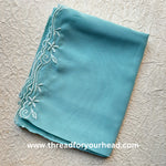 aqua - Scallop Georgette hijab