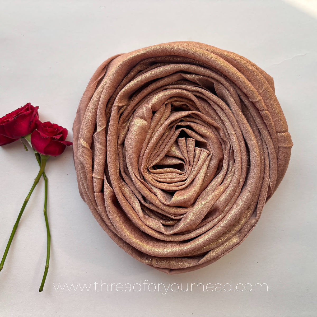 Apricot -Satin Shimmer Hijab