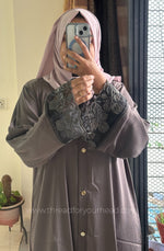 Grey - Sequin Handwork abaya