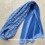 Indigo - Floral pleated georgette