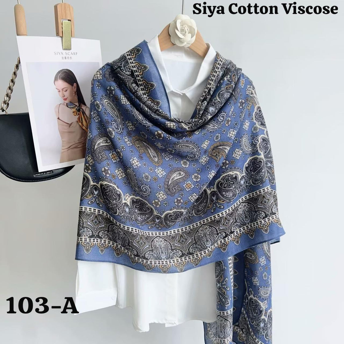 benafsh- Pashmina printed hijab