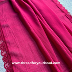bride red- Lace Georgette hijab