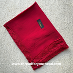 bride red- Lace Georgette hijab